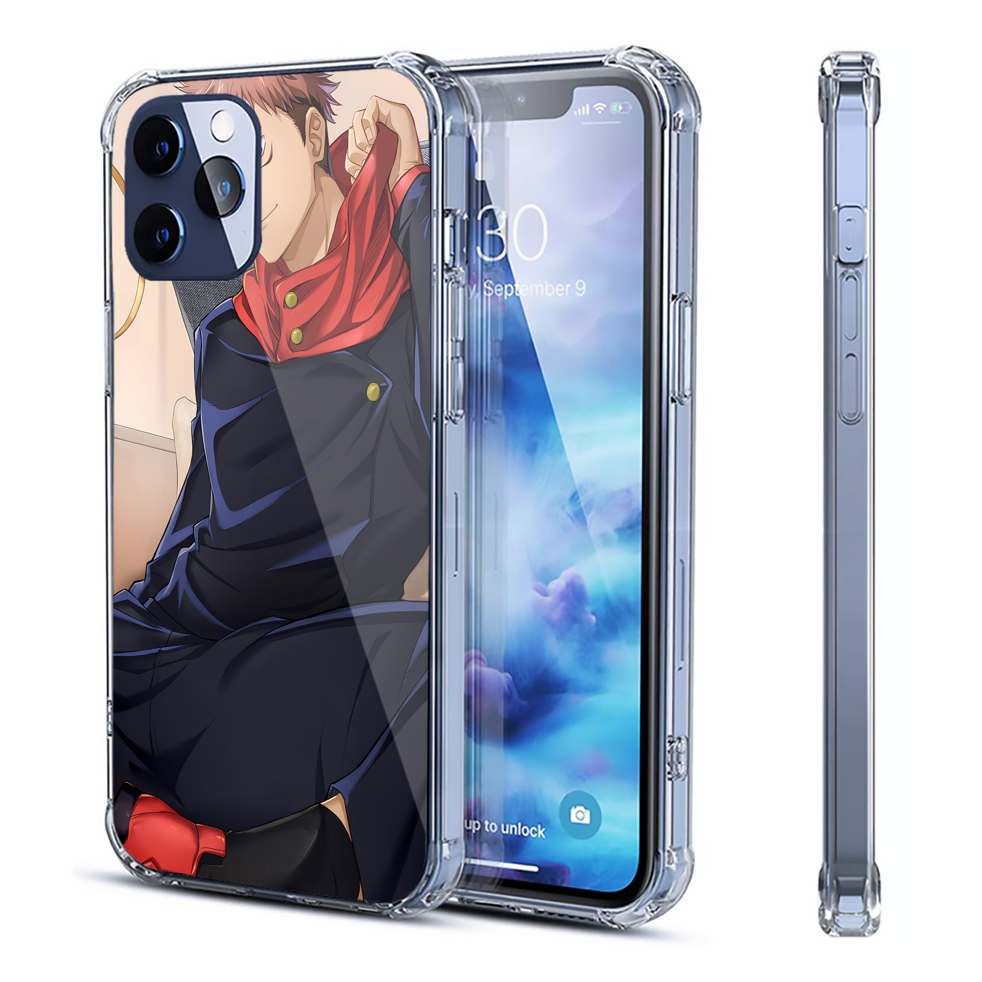 （画像用） 呪術廻戦 Jujutsu Kaisen 【iPhone 12シリーズ対応】透明スマホケース（クリアソフトケース）
